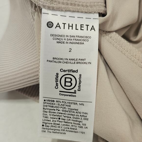 ATHLETA Brooklyn Mid-rise Ankle Pant in Abalone Cream Size 2 - Picture 7 of 10